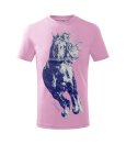 Koszulka dziecięca z konikiem Piccolo, różowa. T-shirt z koniem