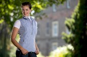Lauria Garrelli Kamizelka jeździecka -Limoni quilt-, przydymiony niebieski 106206000