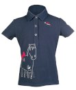 Koszulka polo do jazdy konnej -Piccola-, grafitowy