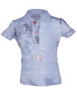 Koszulka polo do jazdy konnej -Royal-, przydymiony niebieski