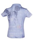 Koszulka polo do jazdy konnej -Royal- HKM, przydymiony niebieski 106896000