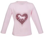 Koszulka dla małej amazonki, długi rekaw -Heart- Piccola, rosa