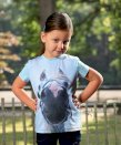 Little sister T-Shirt- z koniem -Piccola-, błękitny 112706400