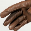 Rękawiczki skórzane z siatką Horze w kolorze brązowym