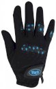 Rękawiczki jeździeckie York Estrella czarno-turkusowe