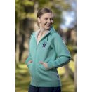 Kurtka jeździecka -Softopren-, turkus/szary