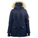 Kurtka jeździecka, zimowa, damska Horze Parka, granatowa
