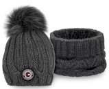 Czapka z kominem Horsenjoy Lara, ciemnoszara