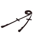 brązowe wodze BR grip zapinane na haczyki