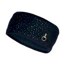 Ciepła opaska z kryształkami, granatowa