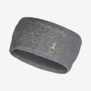 Ocieplana opaska Leona  z kryształkami, szara