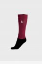 Podkolanówki jeździeckie z cienką dzianiną na łydce Anemone, bordowe