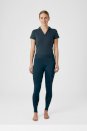 Legginsy jeździeckie z pełnym lejem silikonowym Horze Tessa, pond blue