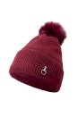 Zimowa czapka z pomponem Horze Arya, czerwone wino