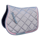 Czaprak HE Satin z kryształkami, szaro-różowy