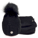 Komplet zimowy czapka z kominem Horsenjoy Mirella , czarny
