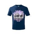 T-shirt dziecięcy 4 konie, ciemny niebieski