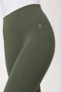 Kompresyjne legginsy jeździeckie Horze Gillian, khaki green