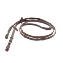 Wodze softgrip ze stoperami 16mm, brązowe
