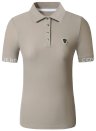 Koszulka jeździecka Polo damska Covalliero S/S 2025, beżowa