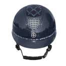 Kask jeździecki FairPlay QUANTINUM W-V SPOTLIGHT SHINY SILVER, granatowy