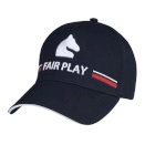 Czapka z daszkiem z otworem na kitkę FairPlay Jockey, granat