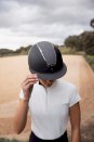 Kask Jeździecki Monarch II Metallic Glitter, czarny/srebrny