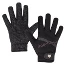 Rękawiczki dziecięce do jazdy konnej QHP Lize, czarny/fiolet