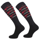 Podkolanówki jeździeckie funkcyjne na lato, czarne/love horses