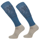 Podkolanówki jeździeckie funkcyjne, petrol/geometric