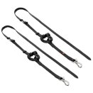 Wypinacze skórzane z gumowymi kółkami, czarne