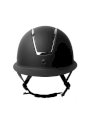 Kask jeździecki Horze Altitude, czarny/srebrny