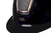 Kask jeździecki HKM Lady Shield Brillant, czarny/rosegold