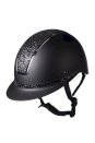 Kask jeździecki HKM Lady Shield Elegant, czarny/srebrny