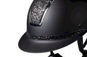 Kask jeździecki HKM Lady Shield Elegant, czarny/srebrny