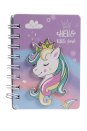 Notatnik Unicorn mini z motywem jednorożca, 4 warianty kolorystyczne