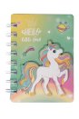 Notatnik Unicorn mini z motywem jednorożca, 4 warianty kolorystyczne