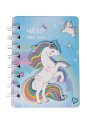 Notatnik Unicorn mini z motywem jednorożca, 4 warianty kolorystyczne