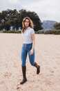 Bryczesy jeansowe Carolyn, dark denim