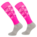 Podkolanówki jeździeckie funkcyjne na lato, neon pink/love horses Podkolanówki jeździeckie funkcyjne na lato, neon pink/love horses